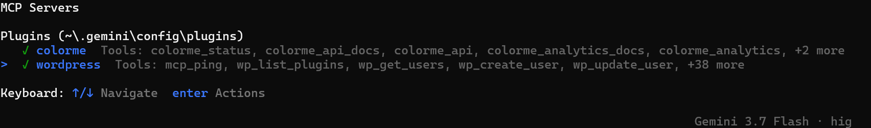 中継を挟んだあと。wordpress にも緑のチェックが付き、ツールが並んでいる